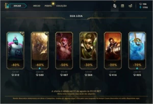 Conta Lol Gold 1 82 Champs 25 Skins - League of Legends