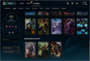 Conta Lol Gold 1 82 Champs 25 Skins - League of Legends