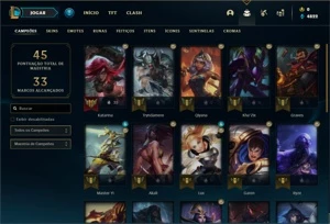 Conta Platina 3 com 27 Champs e 7 Skins - League of Legends LOL