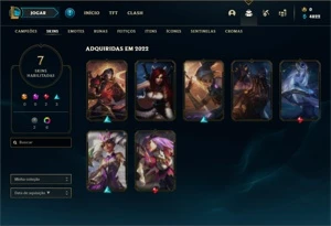 Conta Platina 3 com 27 Champs e 7 Skins - League of Legends LOL