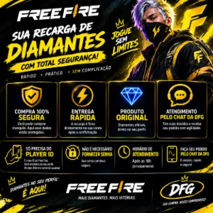 Diamantes Free Fire + Bônus | Recarga por ID