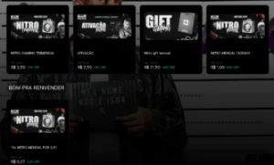 Fornecedor de Nitro,steamkey, impulsos,Minecraff,E Streaming - Assinaturas e Premium