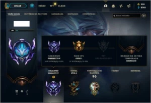 Conta diamante 4 com 14 skins e 40 champs - League of Legends LOL