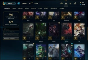 Conta diamante 4 com 14 skins e 40 champs - League of Legends LOL