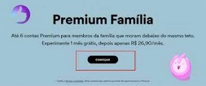 SPOTIFY PLANO FAMILIA MENSAL (CONTA SÓ SUA) - Assinaturas e Premium