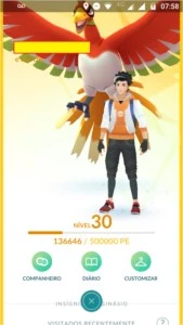 Conta Pokémon Go Lv 30 Time Amarelo - Cães Lendários + Ho-Oh