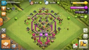 Centro de Vila 7 Rushado!! - Clash of Clans
