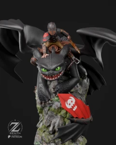 Hiccup and Toothless - domando meu dragon 3d stl - Outros