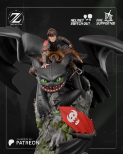 Hiccup and Toothless - domando meu dragon 3d stl - Outros