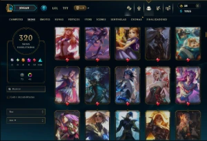 Diamante 4 com 140 Champs e 320 Skins ( ADC / SUP ) - League of Legends LOL
