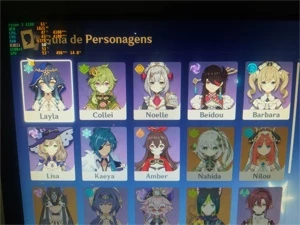 Conta genshim pra iniciar bem aventura esta no lvl 21 - Genshin Impact