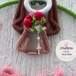 Guirlanda Santa Teresinha em Tricotin - Artesanato e Personalizados