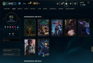 Conta  Janna e Elise Vitoriosa + Kayle Juiza + Rammus Rei - League of Legends LOL