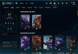 Conta Platina EX Diamante - League of Legends LOL