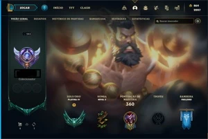 Conta Platina EX Diamante - League of Legends LOL