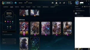 Conta diamante 223 skins - League of Legends LOL