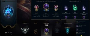 Conta league of legends nivel 156 rank Prata IV LOL