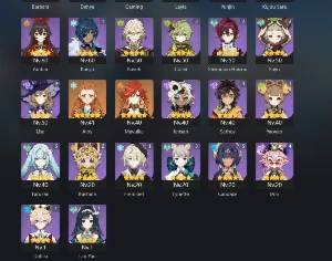 Genshin Impact AR60+ ENDGAME quase todos personagens