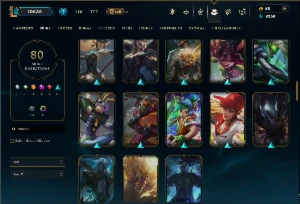 Bronze 1 com 120 Champs e 80 Skins ( MID / JG / TOP ) - League of Legends LOL