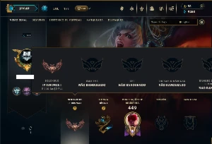 Bronze 1 com 120 Champs e 80 Skins ( MID / JG / TOP )