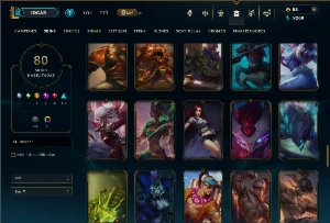 Bronze 1 com 120 Champs e 80 Skins ( MID / JG / TOP ) - League of Legends LOL