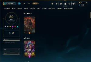 Bronze 1 com 120 Champs e 80 Skins ( MID / JG / TOP ) - League of Legends LOL