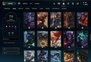 Conta Diamante 3 com 72 Champs e 70 Skins + 15 Cromas - League of Legends LOL