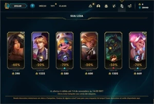 Conta ouro 4 com 23 Champs e 6 Skins - League of Legends LOL