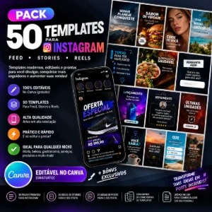 Pack De Templates Para Instagram - Arte Digital Artes Canva