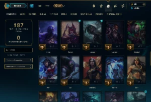 Platina 4 com 60 Champs e 25 Skins +12 Fragmentos - League of Legends LOL