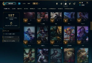 Platina 4 com 60 Champs e 25 Skins +12 Fragmentos - League of Legends LOL