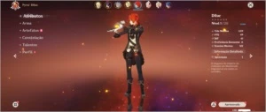 Genshin impact conta com Diluc+barbara+xiangling+bennet+noel