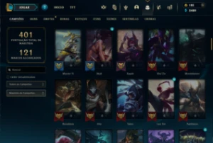 conta diamante lol 100 skins. - League of Legends