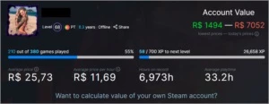 Conta Steam - 8 Anos de conta - 318 Jogos
