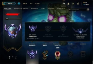 Conta de League of Legends Diamante 4 LOL