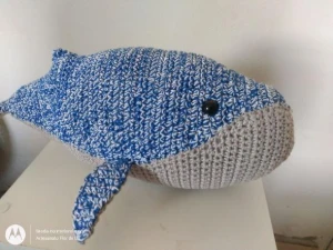 Amigurumi Baleia Azul em Crochê - Artesanato e Personalizados