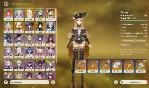 GENSHIN IMPACT - AR53, 14T5 Navia + Bis, Nilou + Bis, Mualan