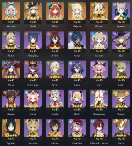 GENSHIN IMPACT - AR53, 14T5 Navia + Bis, Nilou + Bis, Mualan