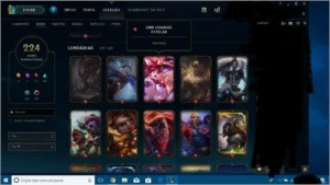Acc League of Legends, conta com icones raros e 224 skins,D3 LOL