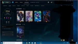 Acc League of Legends, conta com icones raros e 224 skins,D3 LOL