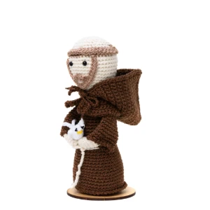 São Francisco de Assis Grande em Amigurumi - Artesanato e Personalizados