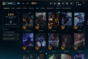 Ouro 4 com 110 Champs e 16 Skins - League of Legends LOL