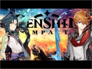 Xiao com lança de Jade e Tartaglia acenssao 90 - Ar 55 - Genshin Impact
