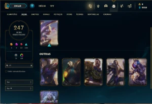 Platina 3 com TODOS os champs e 247 Skins ( MAIN MID ) - League of Legends LOL