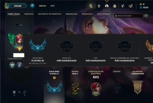 Platina 3 com TODOS os champs e 247 Skins ( MAIN MID ) - League of Legends LOL