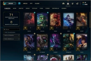 Conta diamante 1 mais barata do site com 33 champs e 11 skin - League of Legends LOL