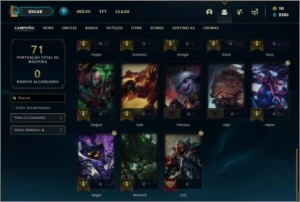 Conta diamante 1 mais barata do site com 33 champs e 11 skin - League of Legends LOL