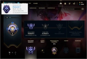 Conta diamante 1 mais barata do site com 33 champs e 11 skin - League of Legends LOL