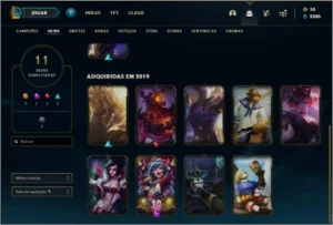 Conta diamante 1 mais barata do site com 33 champs e 11 skin - League of Legends LOL