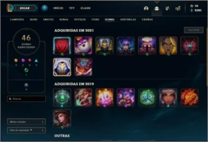 Conta diamante 1 mais barata do site com 33 champs e 11 skin - League of Legends LOL